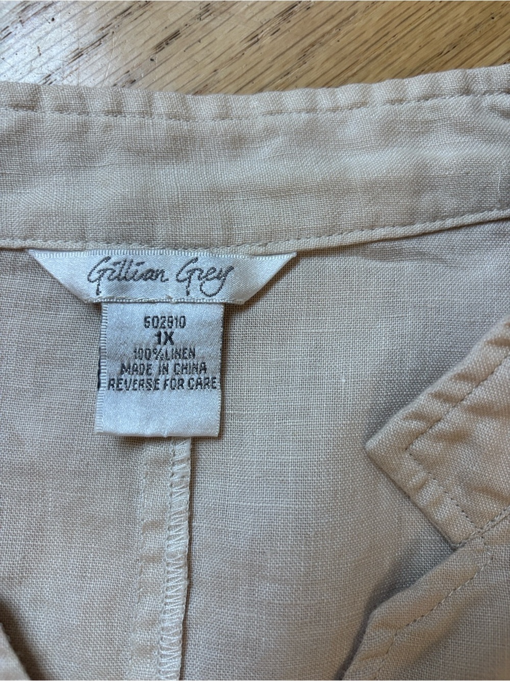 Vintage Gillian Grey 100% Linen Jacket | Minimal Neutral Oversized Button Front - Picture 6 of 14
